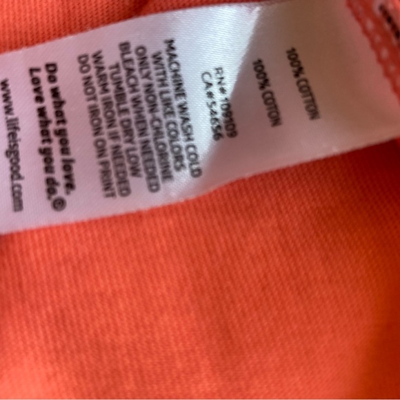 Life is Good Women’s Orange/Mango Short Sleeve T-Shirt, Keep It Simple, Size XL - Picture 6 of 10